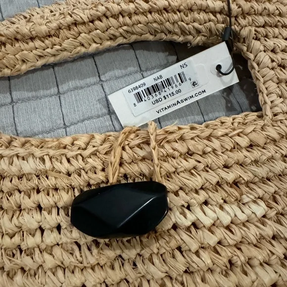 Vitamin A Tash Woven Raffia Tote Bag - Picture 2 of 7
